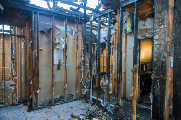 Professional Fire Damage Cleanup technician working in Ardmore, PA